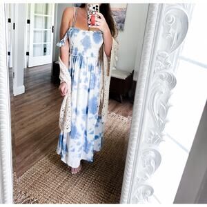 Seaside Dreams grecian cold shoulder smocked double slit flowy maxi dress